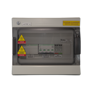 Coffret de protection AC 15/20kW 32A avec parafoudre T2 - triphasé - coffret PVC