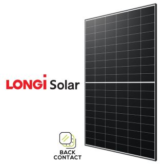 Longi Solar - Panneau solaire 480 Wc - Cadre noir, Back contact